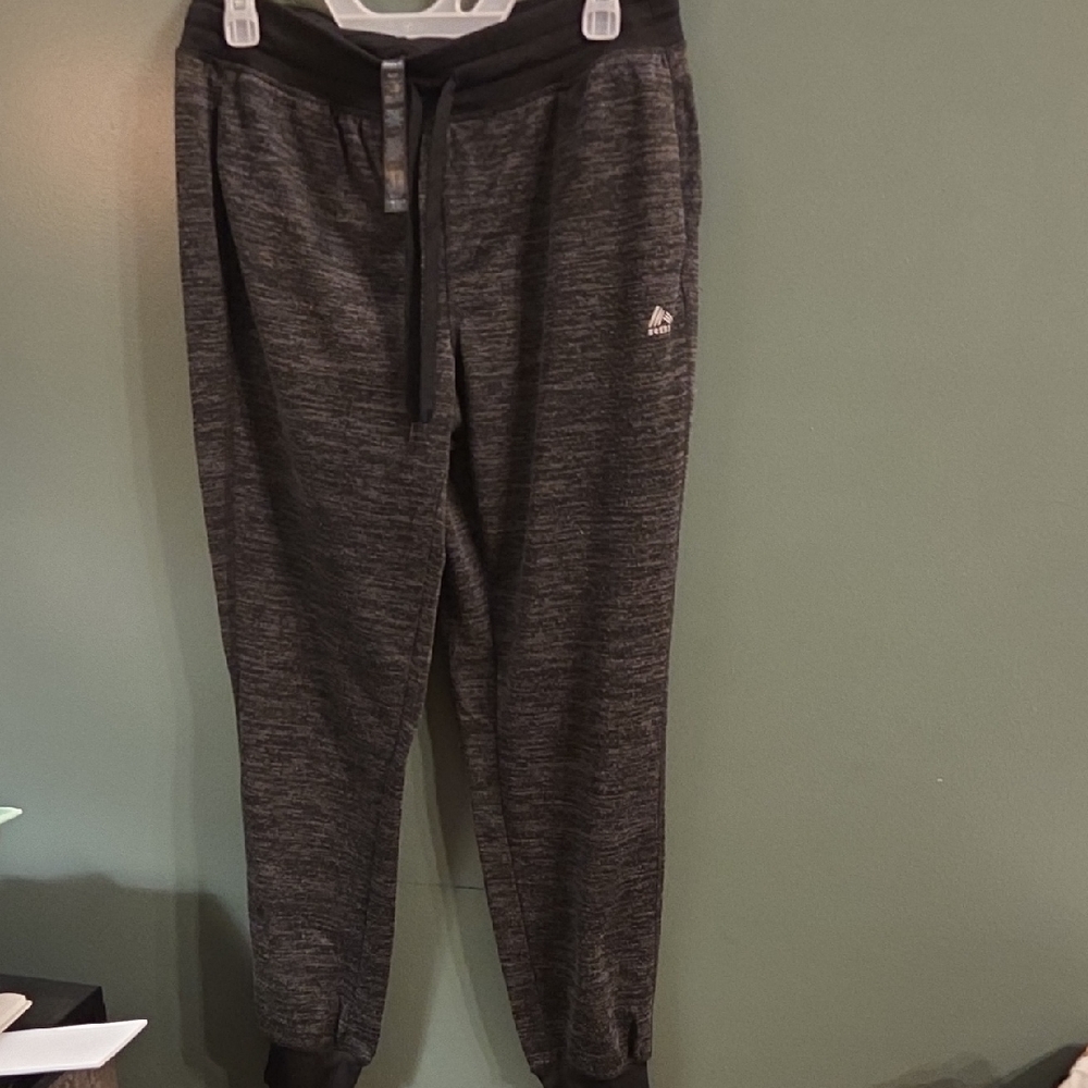 Reebok Black and Gray Jogger Pants
